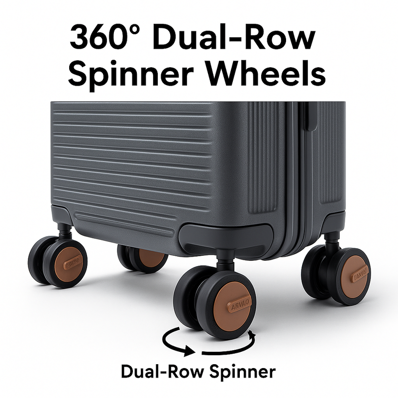 Silent 360° Dual-Row Spinner Wheels