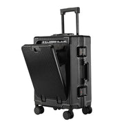 Aluminum Frame Carry-On with USB & Cup Holder