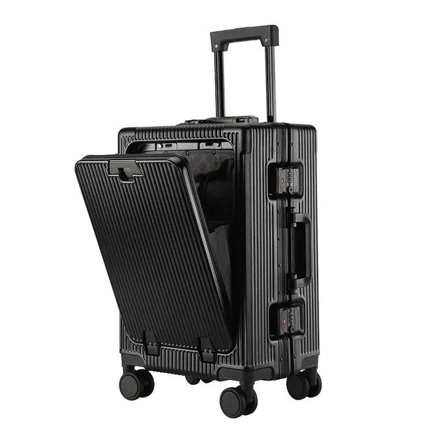 Aluminum Frame Carry-On with USB & Cup Holder