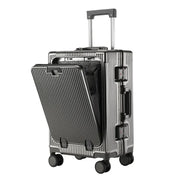 Aluminum Frame Carry-On with USB & Cup Holder