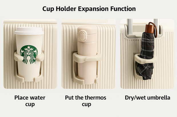 Aluminum Frame Carry-On with USB & Cup Holder