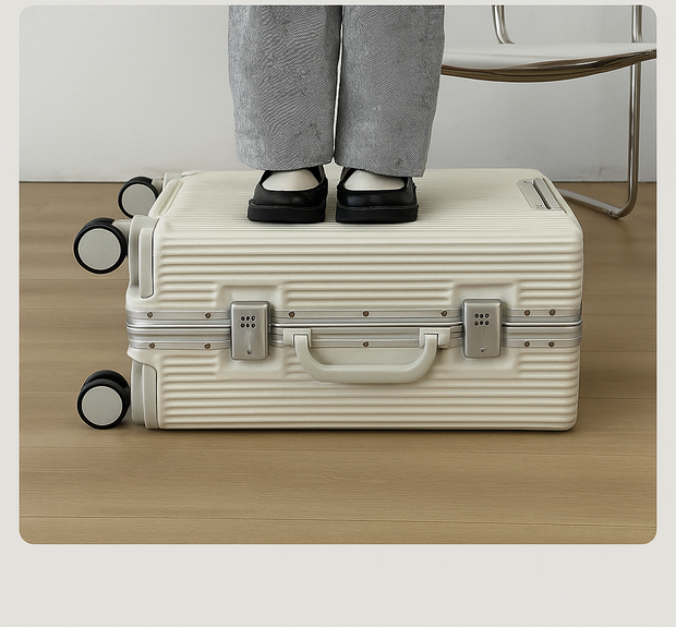 Aluminum Frame Carry-On with USB & Cup Holder