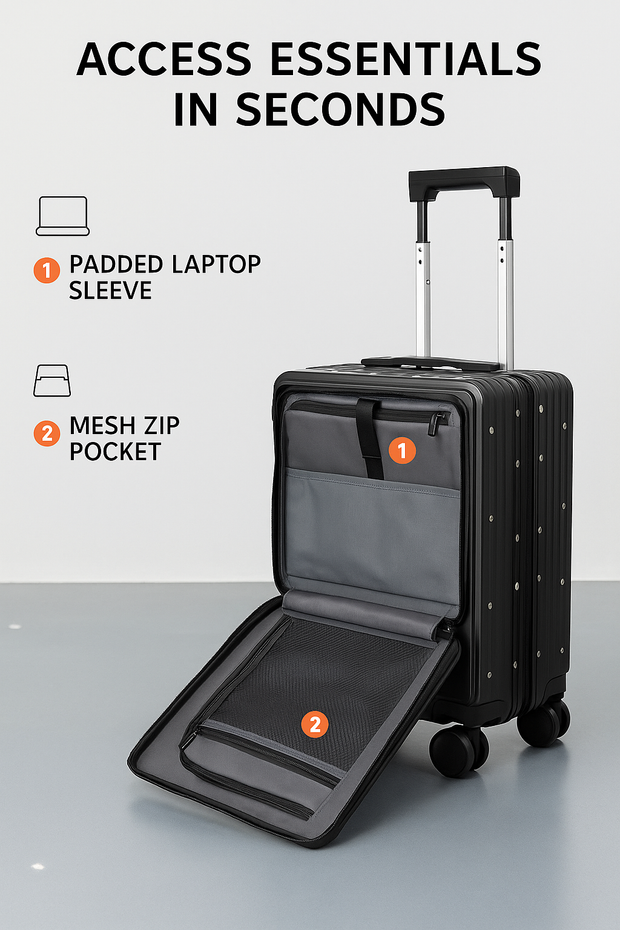 Business Travel Suitcase with USB Charging