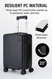 Business Travel Suitcase with USB Charging
