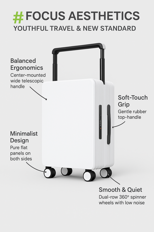 Front-Opening Cabin Suitcase with USB