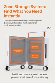 Front-Opening Cabin Suitcase with USB