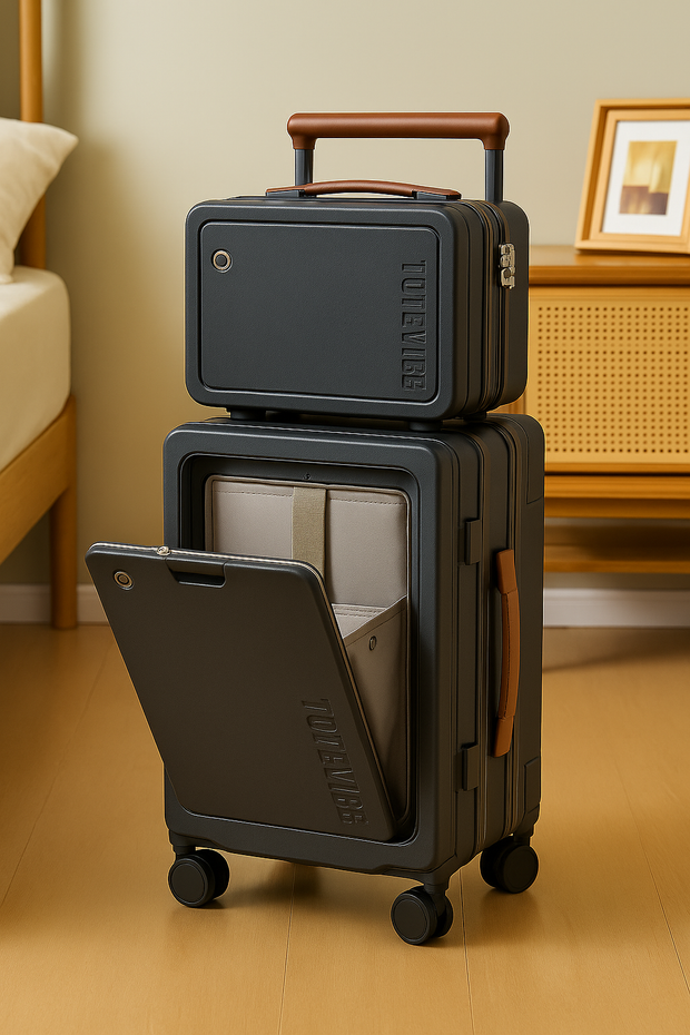 Totevibe Front-Opening Spinner Suitcase