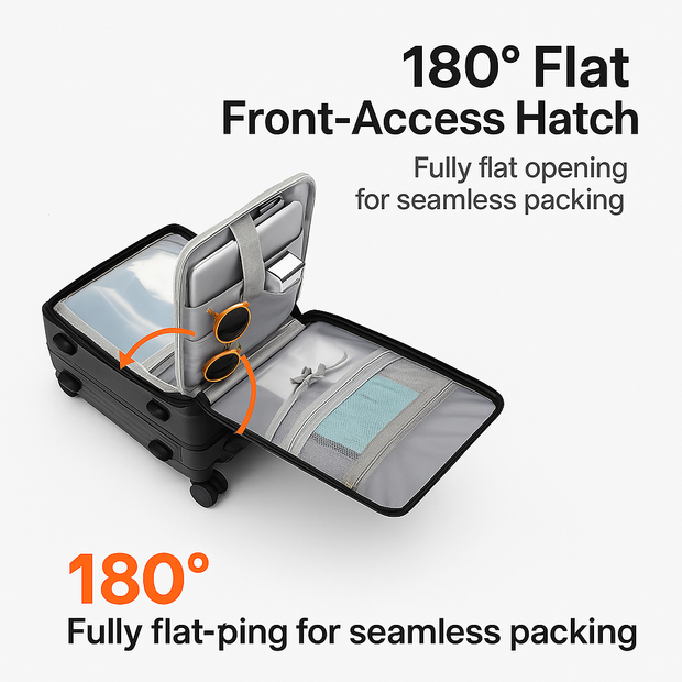 Front-Opening Frame Spinner Luggage 20″ & 24″ Totevibe