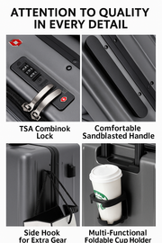 Front-Opening Frame Spinner Luggage 20″ & 24″ Totevibe