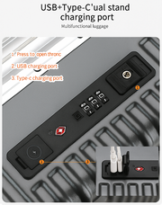 18″ Front-Opening USB Spinner Luggage
