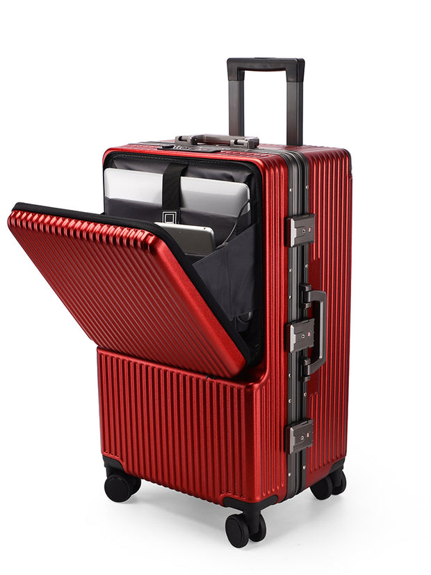 Aluminum Business Carry-On with USB & Dual Front Access