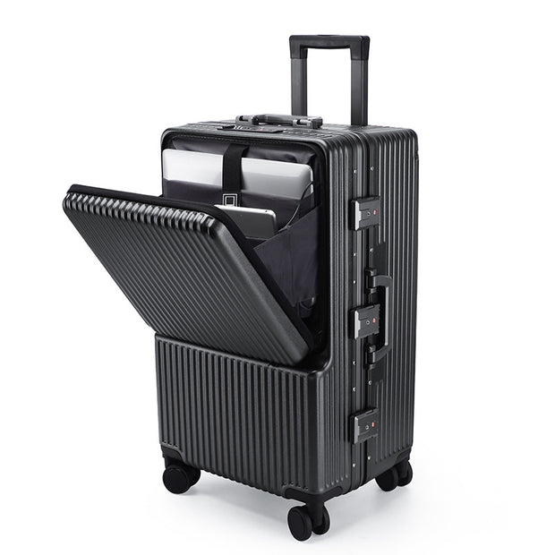 Aluminum Business Carry-On with USB & Dual Front Access