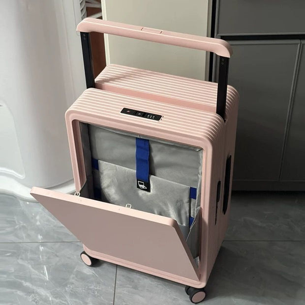 Front-Opening Cabin Suitcase with USB