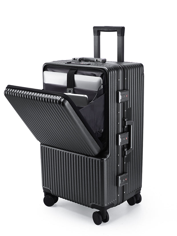 Aluminum Business Carry-On with USB & Dual Front Access