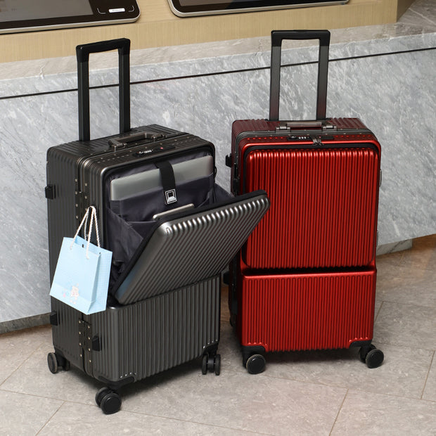 Aluminum Business Carry-On with USB & Dual Front Access