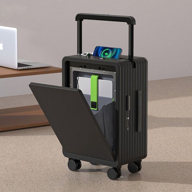 Front-Opening Cabin Suitcase with USB