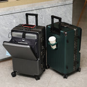 Aluminum Business Carry-On with USB & Dual Front Access