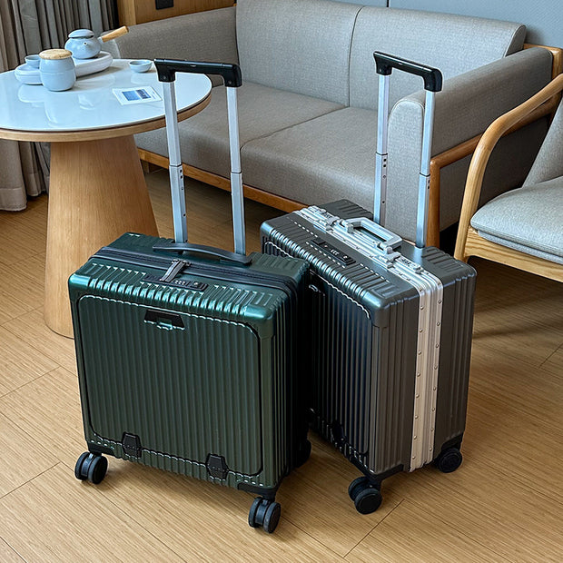18″ Front-Opening USB Spinner Luggage