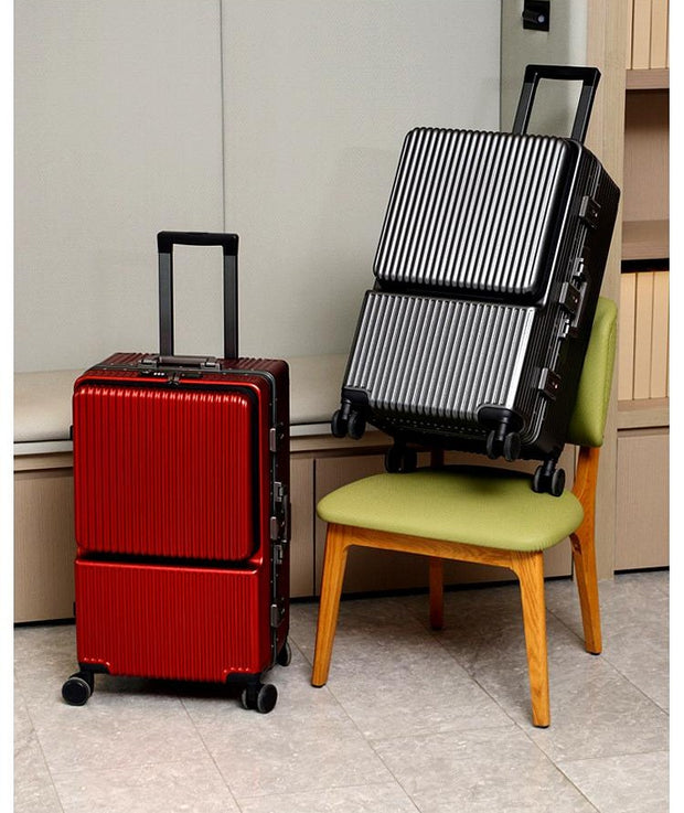 Aluminum Business Carry-On with USB & Dual Front Access