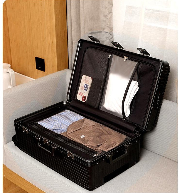 Aluminum Business Carry-On with USB & Dual Front Access