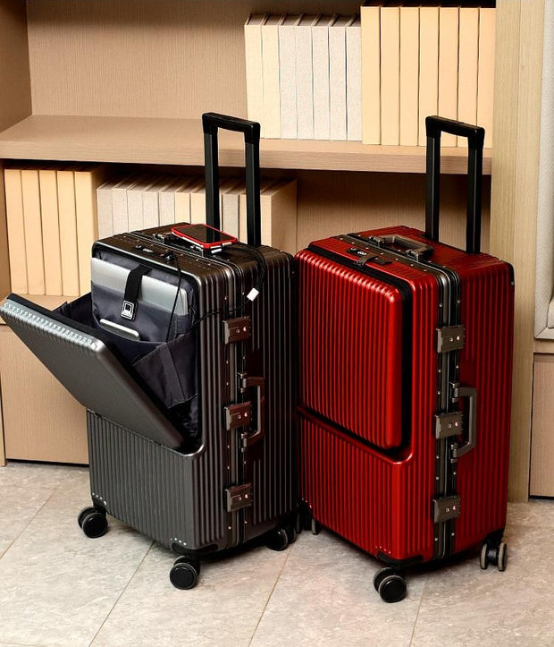 Aluminum Business Carry-On with USB & Dual Front Access