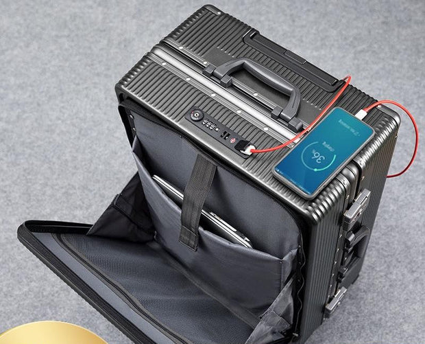 Business Travel Suitcase with USB Charging